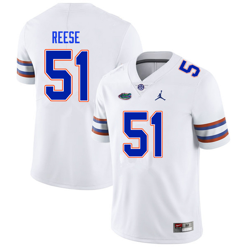 Men #51 Stewart Reese Florida Gators College Football Jerseys Sale-White - Click Image to Close